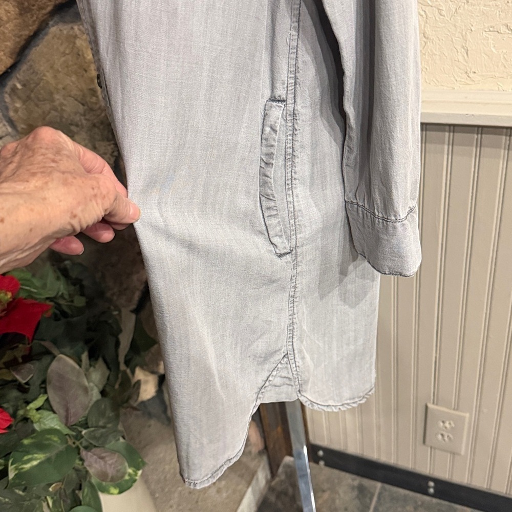 Philosophy Light Gray Denim Shirt - Picture 2 of 5
